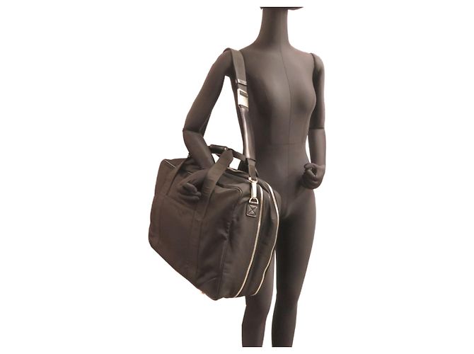 Alfred Dunhill Borsa Boston business da uomo Dunhill in nylon nero - vista 9