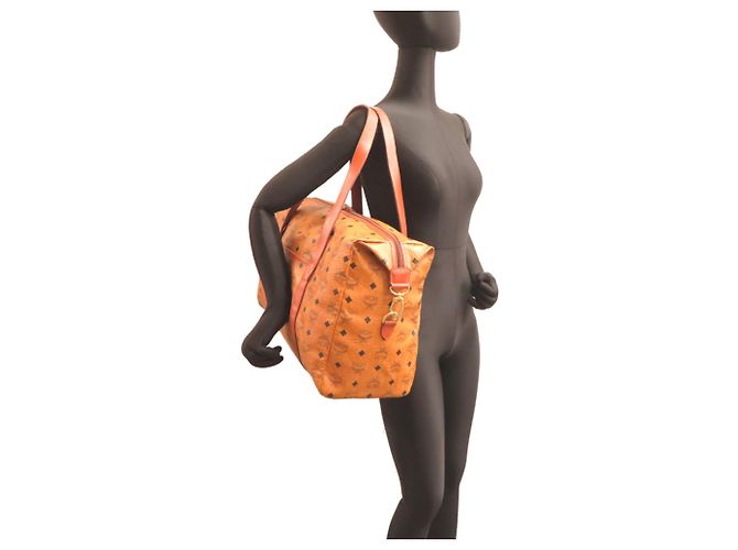 Borsa Boston MCM Marrone in Pelle e PVC - vista 8