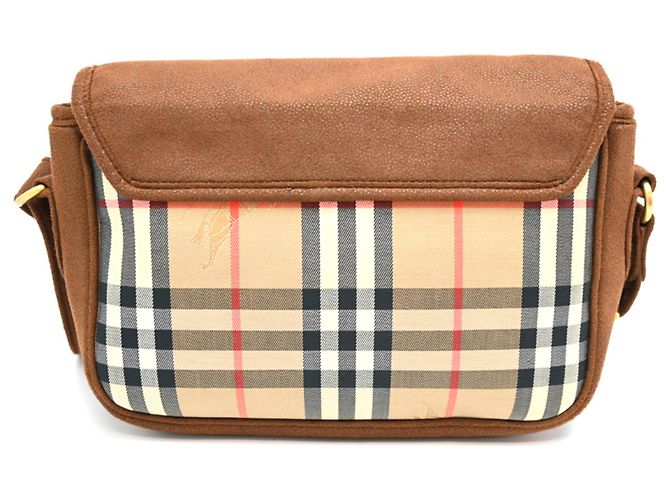 Sac à épaule Burberry Nova Check pour femme Marron - vue 2