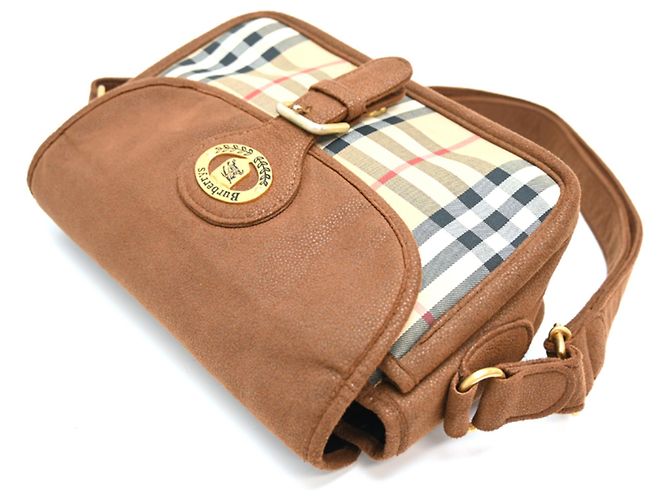Sac à épaule Burberry Nova Check pour femme Marron - vue 4