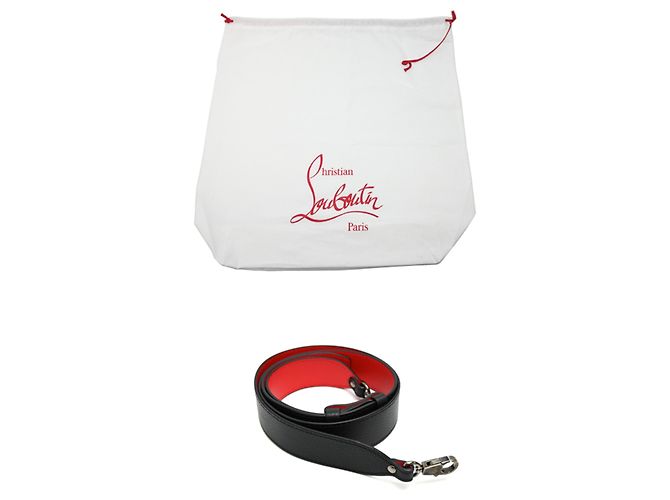 Borsa Tote Christian Louboutin Paloma S Medium Nero Rosso - vista 10