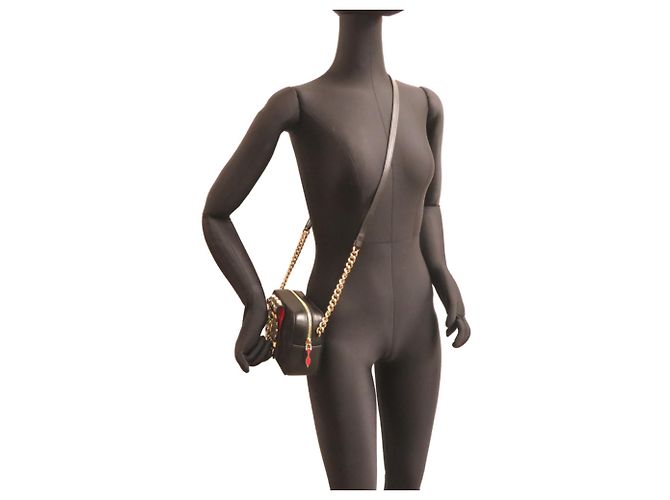 Borsa a tracolla Christian Louboutin Loubilou da donna Nero Rosso - vista 8