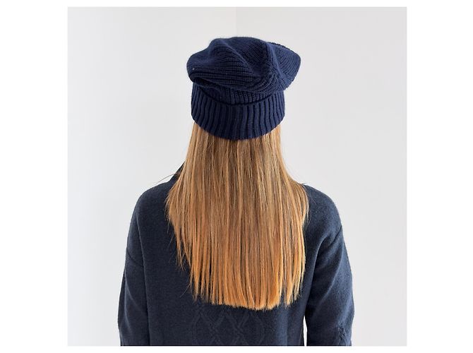 Max Mara Gorro de Cachemir Azul escuro - vista 9