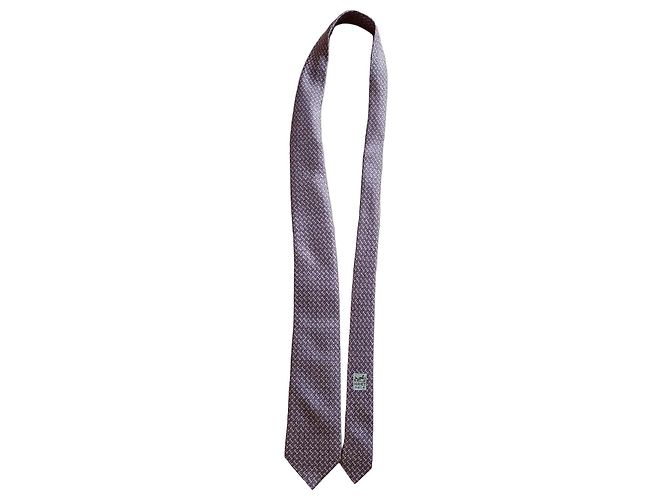 Hermès silk tie White Grey Purple - view 2