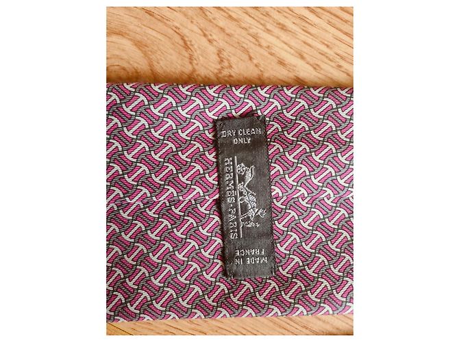 Hermès silk tie White Grey Purple - view 3