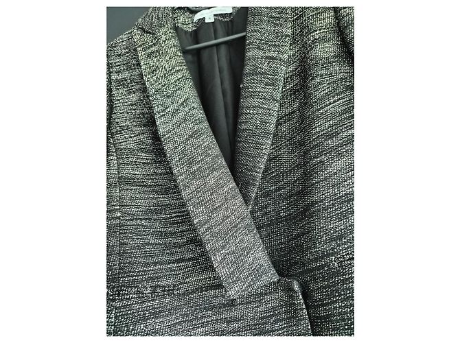 Diane Von Furstenberg Chaqueta corta texturizada Blanco Gris - vista 4
