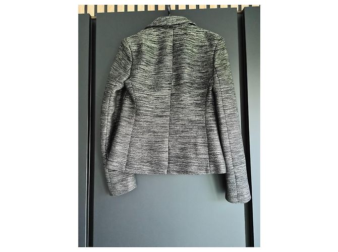 Diane Von Furstenberg Chaqueta corta texturizada Blanco Gris - vista 6