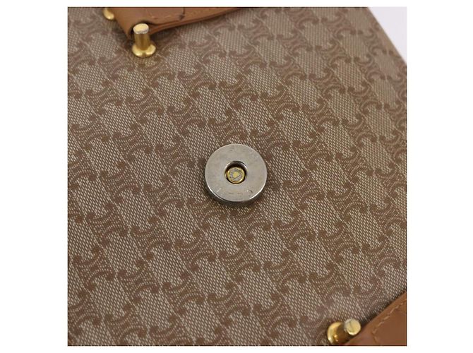 Céline Borsa a Mano CELINE Macadam PVC Pelle Beige Tono Oro Auth ti4018 - vista 21