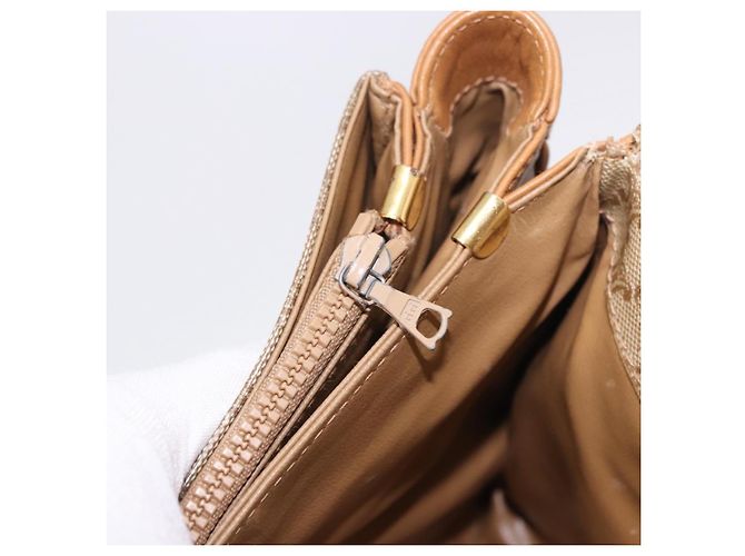 Céline Borsa a Mano CELINE Macadam PVC Pelle Beige Tono Oro Auth ti4018 - vista 27