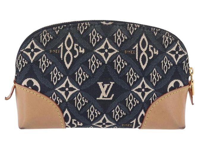 LOUIS VUITTON SINCE1854 Pochette Cosmetic PM Canvas Blue M80307 LV Auth 203086A - vista 2
