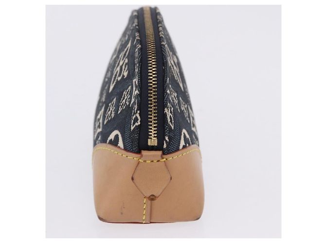 LOUIS VUITTON SINCE1854 Pochette Cosmetic PM Canvas Blue M80307 LV Auth 203086A - vista 3