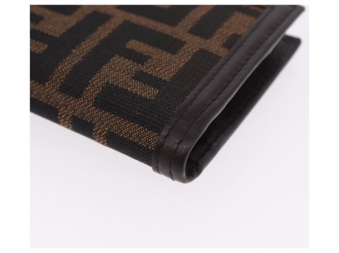 FENDI Zucca Canvas Langbeutel Schwarz Braun Auth 203453V - Ansicht 14