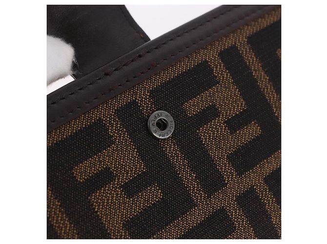 FENDI Zucca Canvas Langbeutel Schwarz Braun Auth 203453V - Ansicht 18