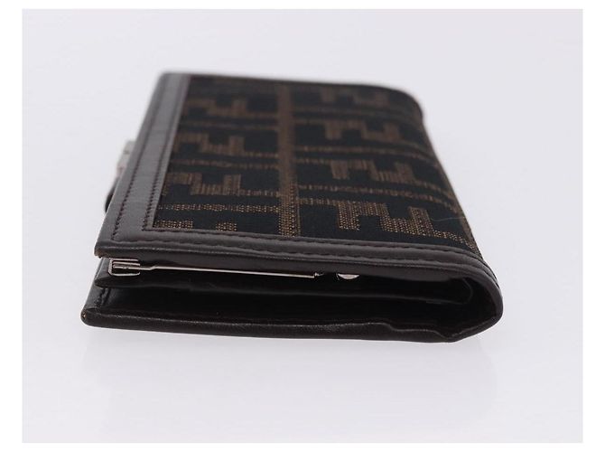 FENDI Zucca Canvas Langbeutel Schwarz Braun Auth 203453V - Ansicht 4