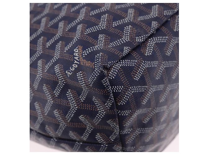 Borsa Tote GOYARD Herringbone Saint Louis PM PVC Navy Auth 203171A Blu navy - vista 9