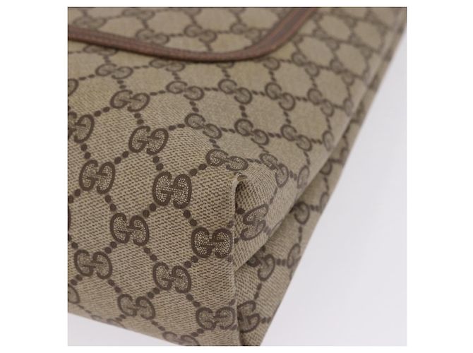 Saco Tote GUCCI GG Supreme Web Sherry Line PVC Bege Dourado 89 02 003 Auth 203010 - vista 14
