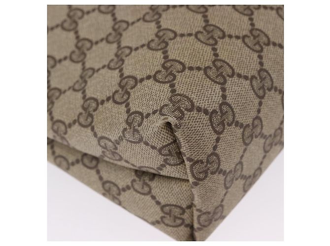 Saco Tote GUCCI GG Supreme Web Sherry Line PVC Bege Dourado 89 02 003 Auth 203010 - vista 15