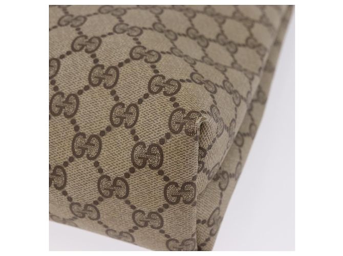 Saco Tote GUCCI GG Supreme Web Sherry Line PVC Bege Dourado 89 02 003 Auth 203010 - vista 16