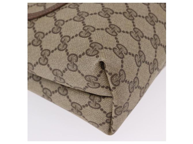 Saco Tote GUCCI GG Supreme Web Sherry Line PVC Bege Dourado 89 02 003 Auth 203010 - vista 9