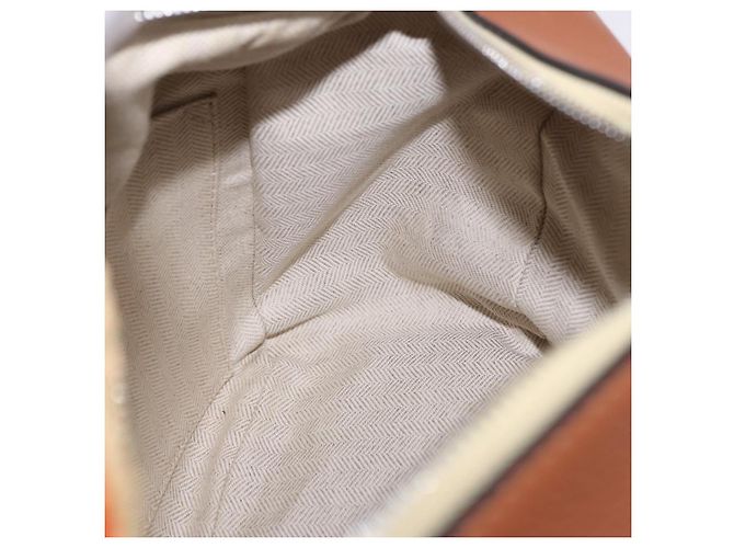 Borsa a mano LOEWE Puzzle Bag in pelle e rafia 2way Beige Silver Auth ka6171M Argento - vista 25
