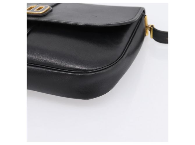 Borsa a tracolla Christian Dior in pelle nera e oro Auth 203420 Nero D'oro - vista 15