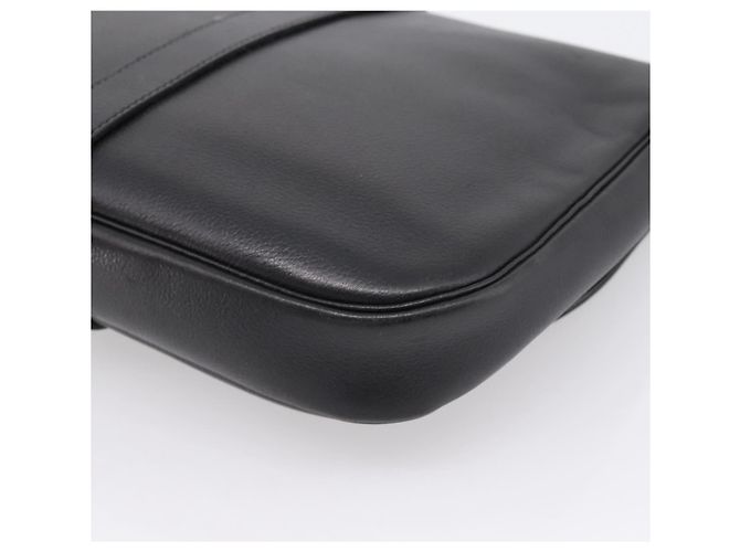 Borsa a tracolla Christian Dior in pelle nera e oro Auth 203420 Nero D'oro - vista 17