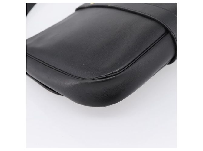 Borsa a tracolla Christian Dior in pelle nera e oro Auth 203420 Nero D'oro - vista 18