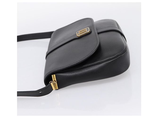 Borsa a tracolla Christian Dior in pelle nera e oro Auth 203420 Nero D'oro - vista 3