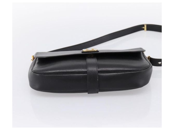 Borsa a tracolla Christian Dior in pelle nera e oro Auth 203420 Nero D'oro - vista 5