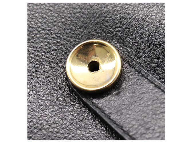 Borsa a tracolla Christian Dior in pelle nera e oro Auth 203420 Nero D'oro - vista 9