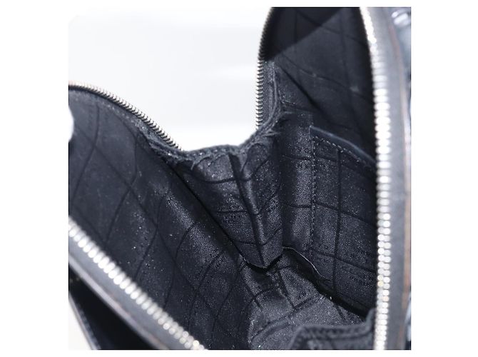 Céline CELINE Macadam Canvas Rucksack Vinyl Black Silver Auth 197837 Schwarz Silber - Ansicht 21