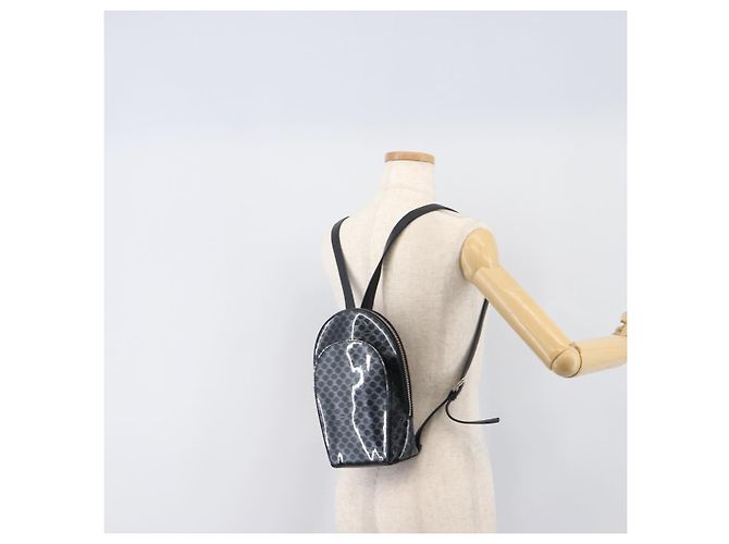 Céline CELINE Macadam Canvas Rucksack Vinyl Black Silver Auth 197837 Schwarz Silber - Ansicht 23