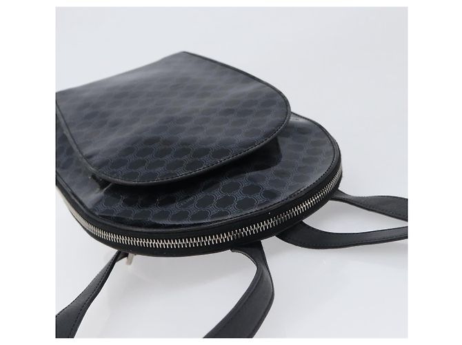 Céline CELINE Macadam Canvas Rucksack Vinyl Black Silver Auth 197837 Schwarz Silber - Ansicht 6