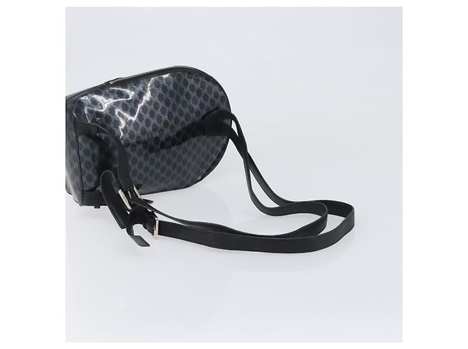 Céline CELINE Macadam Canvas Rucksack Vinyl Black Silver Auth 197837 Schwarz Silber - Ansicht 7