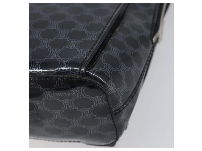 Céline CELINE Macadam Canvas Rucksack Vinyl Black Silver Auth 197837 Schwarz Silber - Ansicht 8