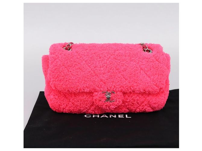 CHANEL Schultertasche mit Kette Pile Pink Silver CC Auth 203132SAM Silber - Ansicht 12