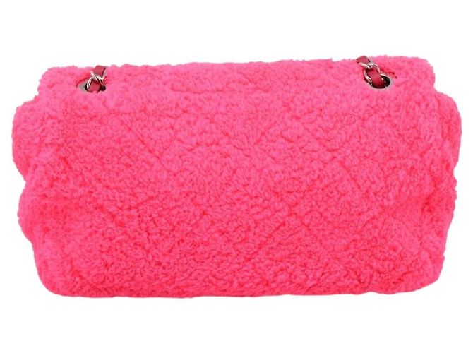 CHANEL Schultertasche mit Kette Pile Pink Silver CC Auth 203132SAM Silber - Ansicht 2