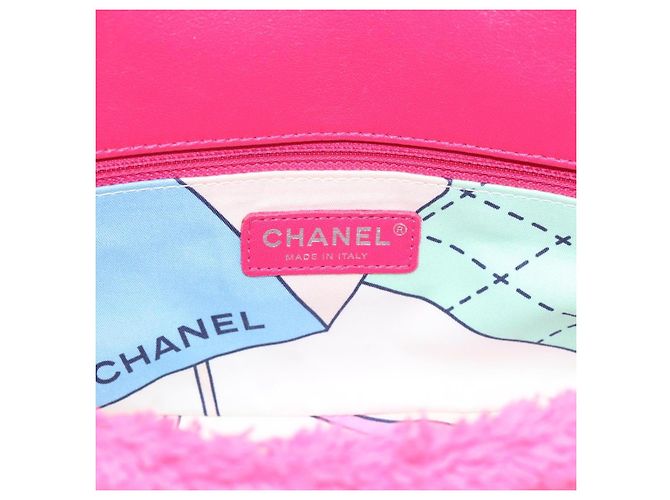CHANEL Schultertasche mit Kette Pile Pink Silver CC Auth 203132SAM Silber - Ansicht 20