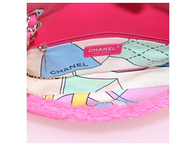 CHANEL Schultertasche mit Kette Pile Pink Silver CC Auth 203132SAM Silber - Ansicht 9