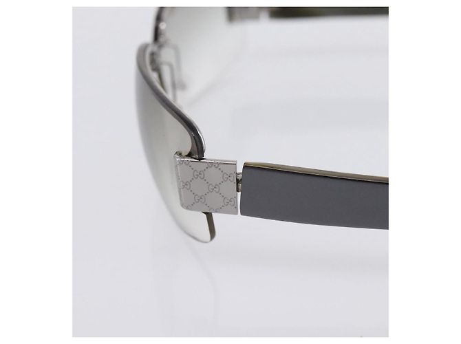 Gafas de sol sin montura GUCCI plástico Gray Auth BA15681 Castaño - vista 7