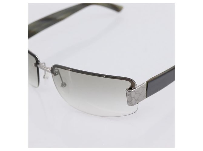 Gafas de sol sin montura GUCCI plástico Gray Auth BA15681 Castaño - vista 9