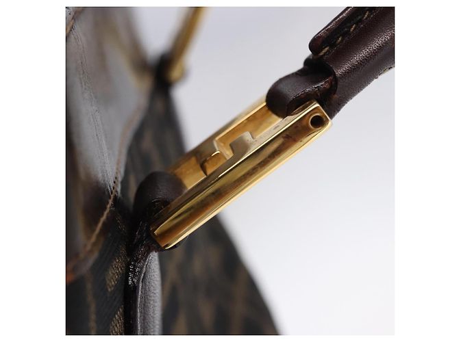 Borsa a mano FENDI Zucca Canvas Marrone Tono Oro Auth ka6152 - vista 24