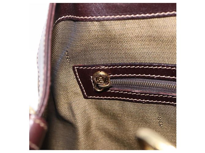 Borsa a mano FENDI Zucca Canvas Marrone Tono Oro Auth ka6152 - vista 29