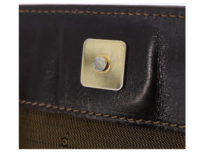 Borsa a mano FENDI Zucca Canvas Marrone Tono Oro Auth ka6152 - vista 31