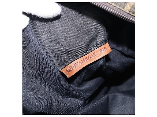 Borsa a tracolla FENDI Zucca Canvas Marrone Nero Auth 197699 - vista 12