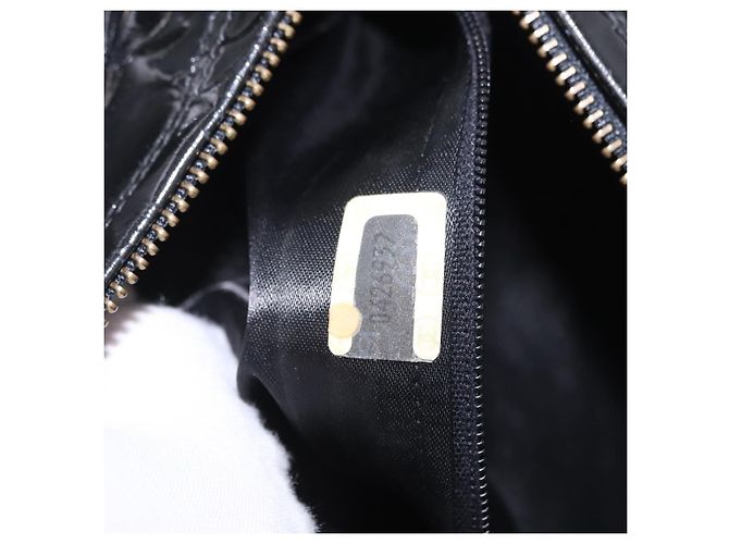 Borsa a tracolla CHANEL Matelasse Velluto Nero Oro CC Auth bs36831A D'oro - vista 12