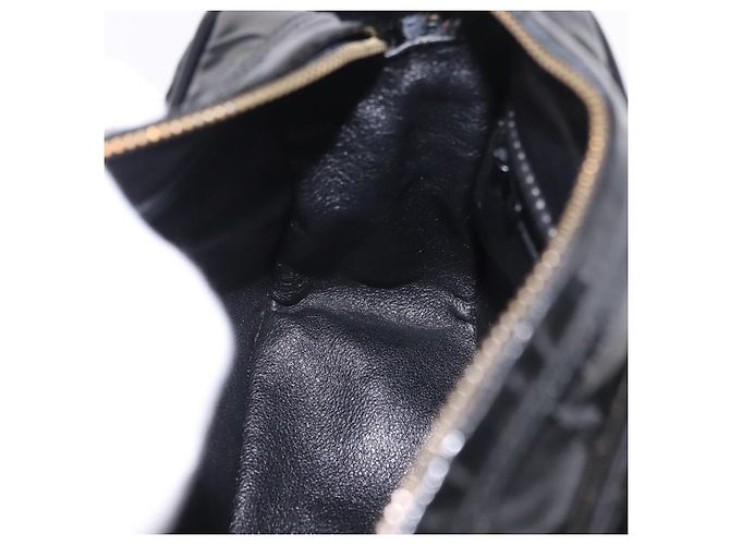 Borsa a tracolla CHANEL Matelasse Velluto Nero Oro CC Auth bs36831A D'oro - vista 19
