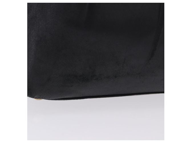 Borsa a mano PRADA Ribbon in pelle nera e oro Auth 202973V Nero D'oro - vista 3