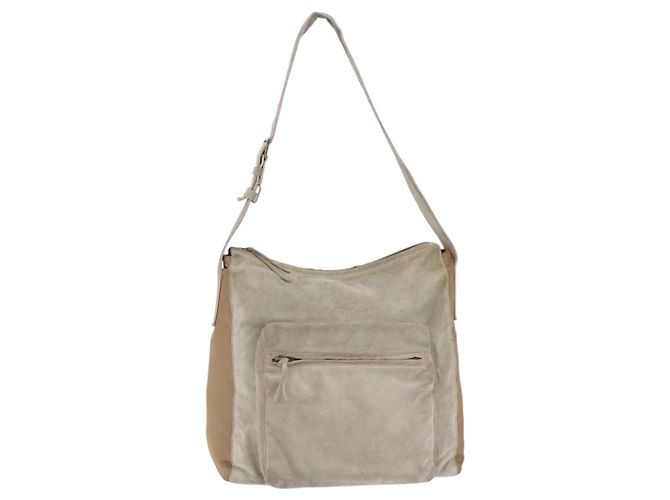 PRADA Schultertasche aus Wildleder Beige Auth bs36960 - Ansicht 13
