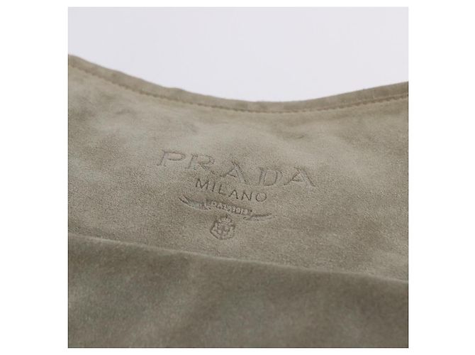 PRADA Schultertasche aus Wildleder Beige Auth bs36960 - Ansicht 18